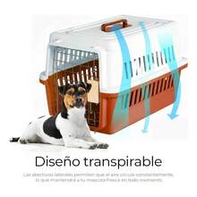 Portable Pet Carrier Cage For Dogs, Cats, Rabbits - Brown - View 5