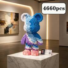 4660pcs Gradient Bear Building Blocks Set - Large DIY Stress Relief Assembly Toy, Colorful Pixel Art Bear Model, Suitable For Teenagers And Adults Room Decor, Perfect Gift For Birthday, Mother's Day, Christmas, Valentine's Day And Graduation - Multicolor - View 14
