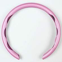 1 cái bọc vô lăng chống trượt - màu lì tối giản + họa tiết sợi carbon giả + phong cách tối giản + nhẹ + dễ lắp đặt âm + không có vòng trong; dùng cho ô tô/xe bán tải/SUV/MPV/xe van/vô lăng hình chữ D/hình O/hình tròn - Họa tiết sợi carbon giả, nhám - Xem 9