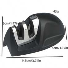 Mini Cute Mouse-Shaped 2-Stage Portable Knife Sharpener, Compact And Lightweight Blade Sharpening And Polishing Tool, Non-Slip Stable Base, Easy To Clean And Durable, Suitable For Home Cooking, Camping, Travel, Outdoor Picnic, BBQ, Includes Metal Mesh Cloth For Daily Knife Maintenance - Multicolor - View 6