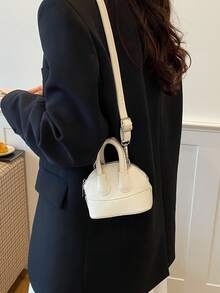 Bolso mini con diseño de nicho en forma de concha, bolso versátil con tiras de espagueti, bolso bandolera, bolso accesorio compacto para salidas - Multicolor - Ver 5