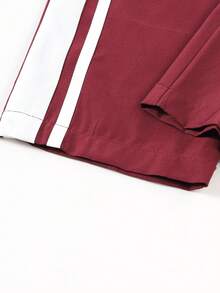 1pc Tween Girls Outdoor Sports Street Commute Daily Comfortable Creative Personalized Versatile Long Pants - Red - View 6