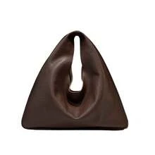 Bolso triangular de cuero genuino de vaca curtido vegetalmente, modelo 2024, bolso de mano, bolso de hombro, bolso cruzado para mujer. - Kiwi Verde Mini - Ver 8