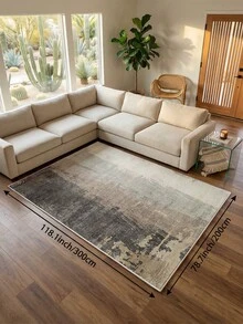 1 pieza Alfombra de sala de estar con lavado de tinta multicolor, adecuada para cocina, comedor, dormitorio, decoración de habitación para vacaciones, interior/exterior, oficina, vestíbulo, felpudo antideslizante, alfombra de baño, pasillo, área de estudio y juegos. - Multicolor - Ver 17