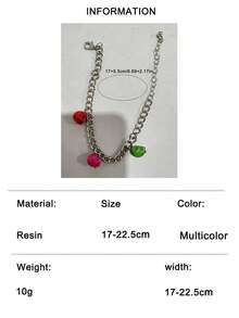 1pc/Punk Style Resin Halloween Skull Pendant Bracelet Suitable For Women's Daily Party Jewelry Gift - 20410-silver - View 13
