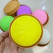 New Soft Squeeze Toy, Dumpling Shape With Steamer, Slow Rebound, Also Suitable As Desktop Decoration. Perfect For Halloween, Christmas, Party Egg Shell Fillers And Valentine's Day Gifts. - Multicolor - View 16