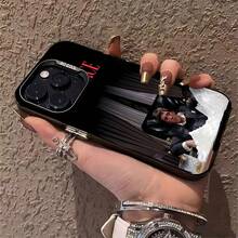 Tema de crimen rojo y negro de Tony Montanafunda de teléfono Fundas compatibles con ,Apple,VIVO,OPPO,,, y Honor.Fabricadas en silicona TPU,ofrecen protección contra golpes y caídas. - Negro - Ver 5