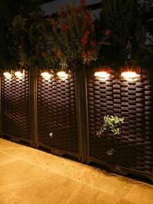 LED Solar Step Lights, Solar Powered Outdoor Yard Lights, Suitable For Outdoor, Garden, Railing, Stair Decoration Lighting Landscape Lights, Solar Landscape Atmosphere Lights - 階梯燈 - 查看 7