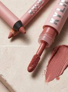 Kylie Cosmetics 2 件套哑光唇膏（液体唇膏 3ml + 唇线笔 1.1g）354 彩妆礼盒套装 0.1oz/3ml + 0.039oz/1.1g 持久不晕染 送给女朋友、妻子、母亲、朋友 生日 毕业派对 旅行 露营 户外 学校 校园旅行 节日 周年纪念 办公室 冬季 圣诞节 特殊场合、派对 - 354 - 查看 3