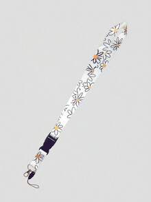 1pc Casual Versatile Multi-Pattern English ID Badge Lanyard 20.91in(53.1cm) Simple Fashion Detachable Neck Strap Lanyard Teacher Nurse ID Card Lanyard White Flower Pink Stay Arrow Rainbow Flower Detachable Lanyard Teacher's Day Nurse's Day Gift Daily Wear Office Supplies - A - View 5