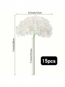 [Quantity] Pcs/Set 9.06 Inch Artificial Hydrangea Bouquet, Faux Hydrangea Stems, Suitable For Wedding Centerpieces, Home Decor (White) - Multicolor - View 17