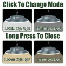 1PC Aluminum Alloy LED Camping Light, High Lumen Rechargeable Lamp With Power Indicator & Power Bank Function, Searchlight With Hanging Hook For Camping Hiking & Home Emergency Lighting - A - View 7