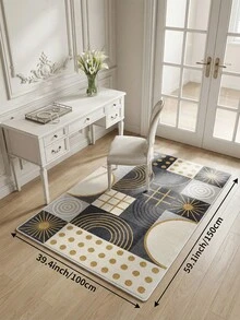 1pc Multicolor Geometric Patchwork Living Room Rug, Suitable For Kitchen, Dining Room, Bedroom, Room Holiday Decor, Indoor/Outdoor, Office, Lobby, Anti-Slip Doormat, Bathroom Rug, Hallway, Study Gaming Area Rug. - Multicolor - View 19
