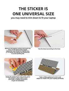 15-15.6 Inch Laptop Skin Sticker Vinyl Protective Shell Art Protective Laptop (Includes 2 Wrist Rest Stickers) Decorative Waterproof Removable Art Style - View 7