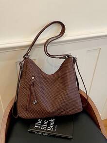 Large Capacity Korean Style Backpack New Crossbody Bag Fashion Versatile Commuter Shoulder Tote Bag - Coffee - View 13