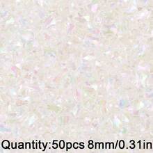50顆 6*8mm 馬卡龍色純色竹節壓克力散珠，DIY手工配件材料，友誼禮物，家居裝飾，小物件裝飾 - 竹節亞克力珠 - 查看 16