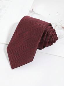 1PC Men's Fashion Elegant Striped Texture Tie Suitable For Party, Workplace, Formal Suit Matching - Multicolor - View 5