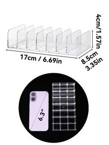 1pc Plastic Toy Car Model Display Stand - Transparent Display Box Storage Rack, Suitable For Collectibles, Matchbox Cars, Etc. Can Hold 7 Mini Toy Cars. Home Decor - Clear - View 3
