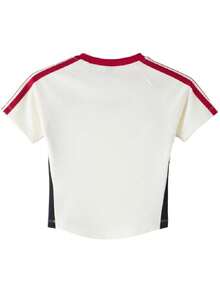 Adidas TIRO TEE3 2026 Kaos Pendek Olahraga Wanita Model V-Neck Warna Blok Terbaru Musim Panas KZ2387 - Hanyu Putih - View 2