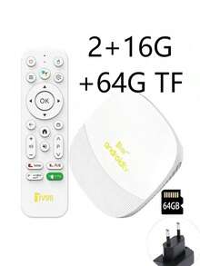 Q96 OHP TV98 ATV Max 安卓 14 电视盒，全志 H313 芯片，支持 WiFi 6、4G/5G、蓝牙、8K、4K AV1 全高清智能媒体播放器，具备语音控制和手机屏幕镜像功能，适合家庭使用 - 白色 - 查看 13