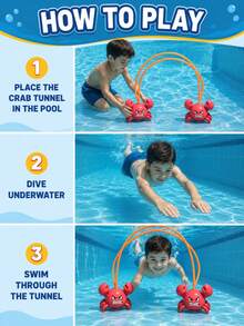 1 pieza Juguete de aro de buceo para piscina para niños, alta estabilidad, sin necesidad de montaje, aro de natación para buceo subacuático, entrenamiento deportivo acuático para edades 4,5,6,7,8,9,10,11,12 niños y adolescentes - Multicolor - Ver 4