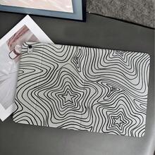 1件黑白抽象漩渦印花平板保護殼，附筆槽，相容 iPad 10代 Smart Case/Air 13(M3 2025)/Air 11/11(A16 2025)，相容 Oppo Pad、Matepad、Pad、Honor Pad、Xiaoxin Pad - 彩色 - 查看 2