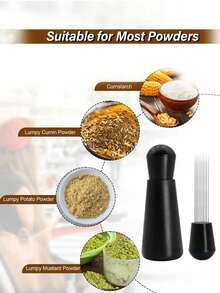 1pc Brutelle Stainless Steel Coffee Powder Distributor, Portable Coffee Powder Dispenser Suitable For Home, Office And Travel - Black-a - View 5