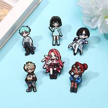 1pc Anime Series New Metal Brooch Asymmetric Shape Alien Stage 2D Character Peripheral Badge - Multicolor - View 3