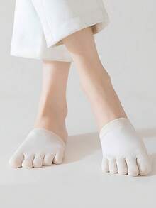 1 Pair Women's Two-Toe Half Socks, Invisible Front Foot Lining Socks, Non-Slip Breathable Shoe Insoles, Breathable Wear-Resistant Invisible Socks, Suitable For Flip-Flops, Sandals And High Heels - Multicolor - View 5