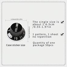 50 pcs Stiker Dekoratif DIY untuk Dinding & Buku Catatan Motif Elemen Not Instrumen Musik Hitam & Putih Gaya Ins Artistik Segar - 50 foto  bertema musik hitam putih - View 2