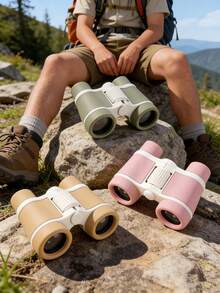 Portable Cartoon Binoculars, High-Definition Clear Lens, With Handle, Beautiful Compact Foldable Design, Suitable For Teenagers, Easy To Focus, Beginner-Friendly, With Carrying Shoulder Strap, Suitable For Outdoor, Beach, Vacation Travel, Bird Watching, Camping Equipment, Camping Essentials - Multicolor - View 5
