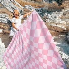 1pc Extra Large Sand-Proof Quick-Dry Beach Towel Mat, Suitable For 1-3 Adults - Lightweight, Durable Polyester Fabric - Perfect For Travel, Camping, Hiking And Leisure Beach Time, Beach Mat, Picnic Mat, Camping Ground Cover - Multicolor - View 6