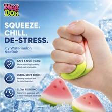 FunSquish Realistic Watermelon Squishy Toy - Cute Slow Rebound Squeeze Fidget Toy For Stress Relief, Anxiety Reduction & Mood Boosting, - Beige - View 7
