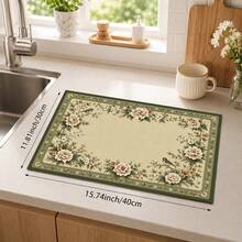 1pc Absorbent Drying Mat, Kitchen Decor Coffee Machine Mat, Handmade Coffee Pot Drip Tray, Kitchen Floor Mat, Table Mat, Kitchen Countertop Dish Drying Mat, Breakfast Mat, Heat Resistant Drip Tray With Non-Slip Backing, Diatomaceous Earth Drip Tray, Stain Hiding, Super Absorbent Kitchen Drip Tray, Easy To Clean Dish Rack Mat, Perfect For Kitchen, Dining Table, Coffee Shop, Bar, Holiday, Party, Home Decor, Holiday Gift - Multicolor - View 17