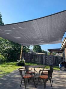 Sunshade Fabric Outdoor Shade With Eyelets, Premium Shade Fabric Fence - Durable, Tear-Resistant, Easy To Install, Suitable For Balcony, Patio And Swimming Pool - Provides Excellent Sun Protection, Shade And Privacy Protection, With Hemming And Eyelets - A - View 2