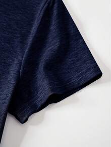 Vintage Casual Loose Fit T-Shirt With Round Neck And Short Sleeves, With A Simple English Letter Print Design. - 米色 - 查看 4