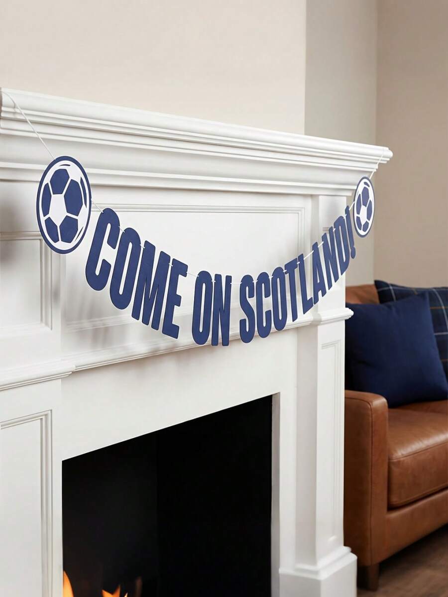 1pc "COME ON SCOTLAND!" Football Banner, Scotland Team Fan Party Bunting - View 1