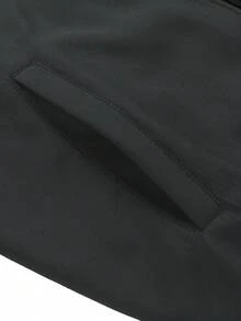 1pc Men's Outdoor Casual Warm Thick Lined Jacket, Solid Color Sports Coat, Suitable As Winter Gift For Husband, Father, Friend - Dark Grey - View 9