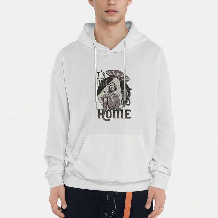 This Men's Hoodie Features An Urban, Graphic Design With A Streetwear-Style Print – Ideal For Lovers Of Urban Art And Contemporary Fashion – A Casual Sweatshirt - 白色 - 查看 1