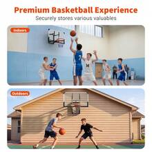 Gaderth 54 Inch Wall Mounted Basketball Hoop, 8-10 FT Adjustable Height Shatterproof PC Backboard Basketball Goal With 18 Inch Solid Rim For Indoor & Outdoor Use, Home, Gym, Backyard - Black 54inch - View 8
