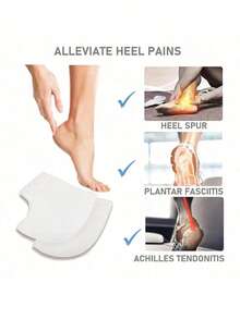 Thick Breathable Gel Heel Pads-Comfortable Silicone Heel Cushions,Suitable For Heel And Achilles Tendonitis-Provide Flexible Foot Support For Hiking, Travel And Daily Use-Enhance Comfort And Foot Support,Summer, Beach,Travel Essentials - Multicolor - View 7