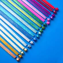 360 Sheets Sparkling Diamond Star Lucky Star Folding Paper In 18 Colors Sparkling Pink Sparkling Star Folding Paper - Glittering Star Paper - View 2