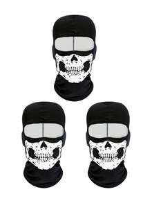1/2/3/4pcs Unisex Skull Face Mask, Suitable For Cycling, Hiking, Party, Skiing And Other Outdoor Activities,Beach,Holiday - Multicolor - View 3