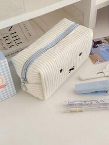 1pc Cute Rabbit Shaped Student Stationery Pencil Case, Random Style - Single Piece - View 5