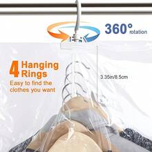 1pc Hanging Extra Large Vacuum Compression Storage Bag | Can Hold 10pcs Clothing, Thickened Material, Rectangular, No Electricity Needed - View 4