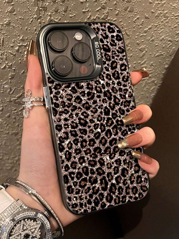 Leopard Print Shockproof Protective Phone Case, New And Vibrant, With Drop-Proof Silver Paint, Compatible With P15, P16, P16 Promax, P14 Promax, P13, P11, P12, XR, A13 4G Series, A14, A04, A34. Water, Shock, And Scratch Resistant, Anniversary Gift. - 多色7 - 查看 1