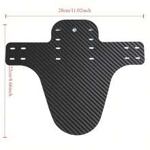 14pcs Set Mudguards, Black Carbon Fiber Pattern Mudguards, Portable Ultra-Thin Front Fork Rain Cover, Universal Front And Rear Accessories For Mountain Bikes - Multicolor - View 4
