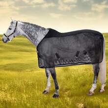 1pc Horse Fly Mask, Breathable Micro-Pore Mosquito Net, Adjustable Strap, Lightweight Nylon Horse Cover, Prevent Fly Bites (70"-72") - Black - View 5