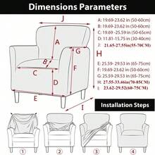1PC Solid Color Armchair Cover Stretch Club Chair Slipcover Home Decor Removable Washable Single Sofa Cover For For Living Room Hotel - Multicolor - View 2