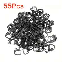 5/12/20/30/40/50/55/66Pcs Outdoor Gardening Shade Net Windproof Fixing Clips, Black Plastic C-Shaped Clamps, Greenhouse Sunshade Net Tarp Canvas Universal Installation Hooks, Anti-Detachment Quick Installation Accessories - Black - View 18